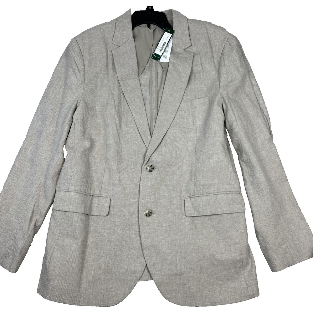 New Stitch Fix Hawker Rye Linen Refined Sport Coat Mens XL Beige Unstructured